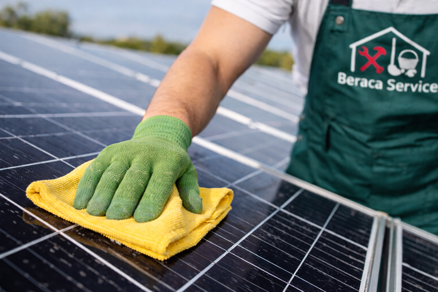 Reinigung von Solaranlagen